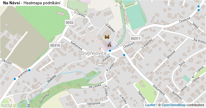 Na Návsi - mapa podnikání
