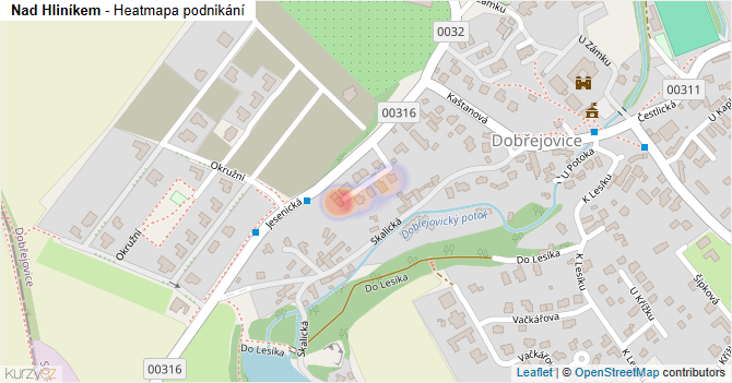 Nad Hliníkem - mapa podnikání
