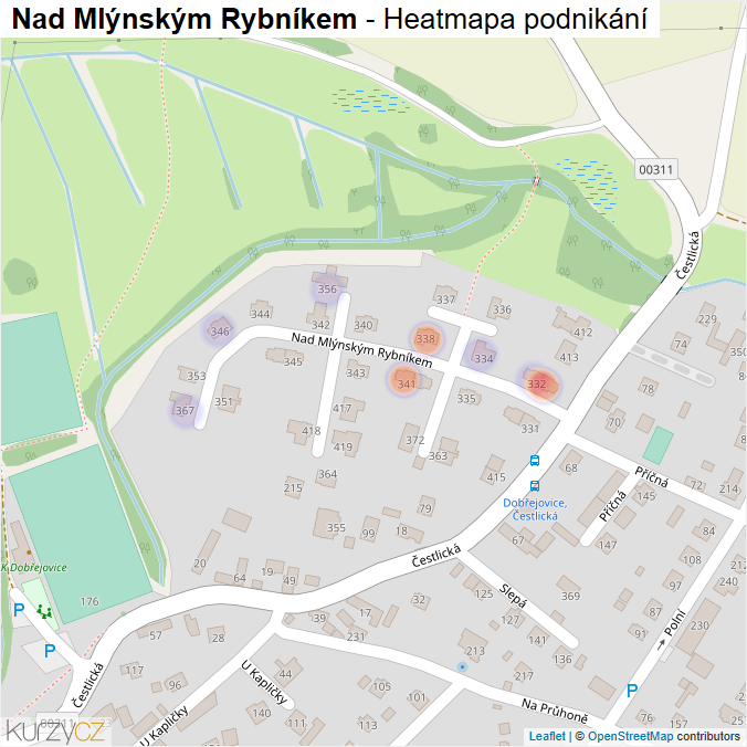 Mapa Nad Mlýnským Rybníkem - Firmy v ulici.