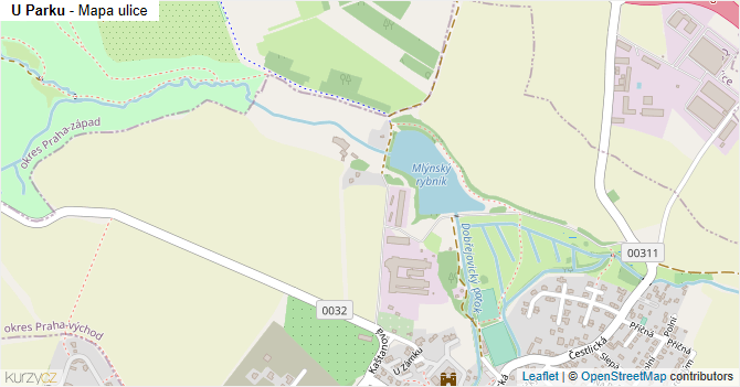 U Parku - mapa ulice