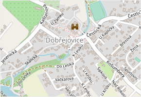U Potoka v obci Dobřejovice - mapa ulice
