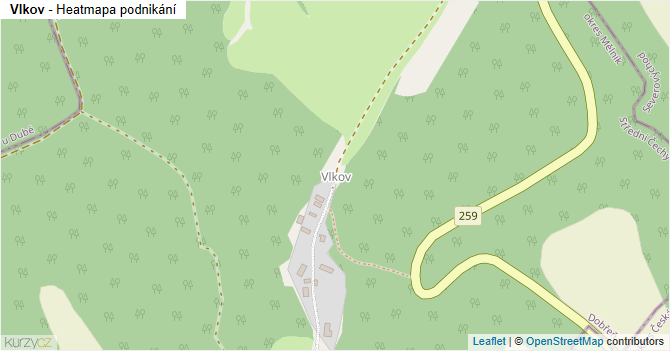 Vlkov - mapa podnikání