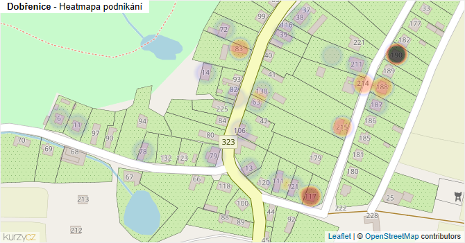 Dobřenice - mapa podnikání