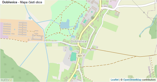 Dobřenice - mapa části obce