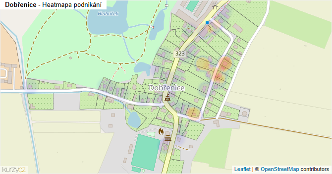 Dobřenice - mapa podnikání