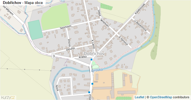 Dobřichov - mapa obce
