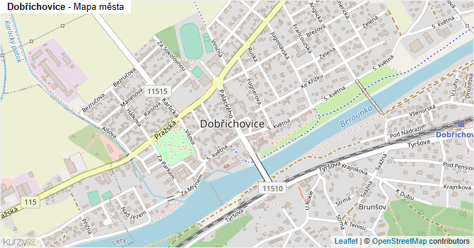 Dobřichovice - mapa města