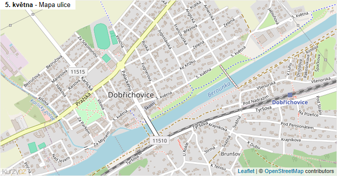 5. května - mapa ulice