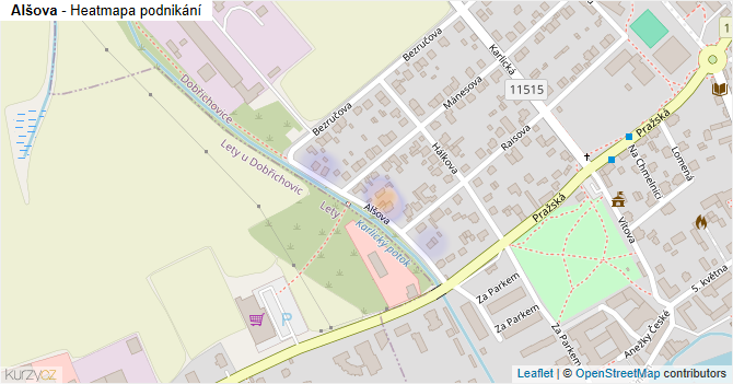 Alšova - mapa podnikání