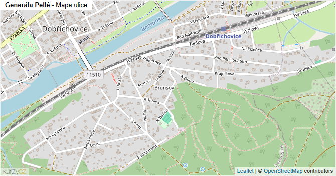 Generála Pellé - mapa ulice