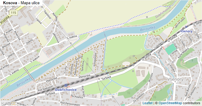 Kosova - mapa ulice