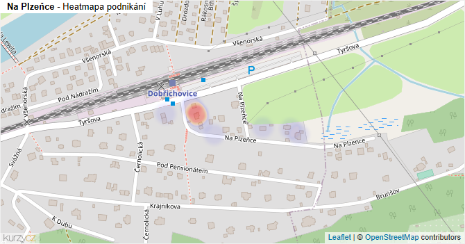 Na Plzeňce - mapa podnikání