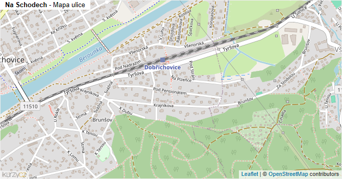 Na Schodech - mapa ulice