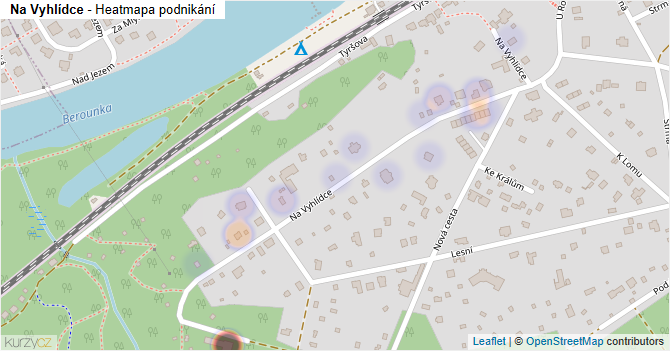 Na Vyhlídce - mapa podnikání