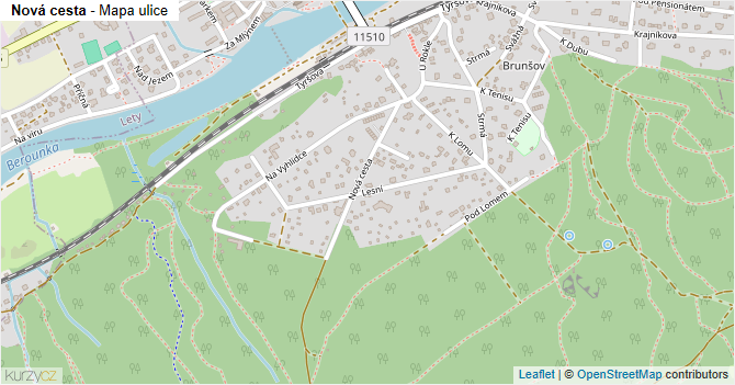 Nová cesta - mapa ulice