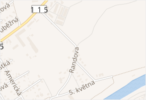 Randova v obci Dobřichovice - mapa ulice
