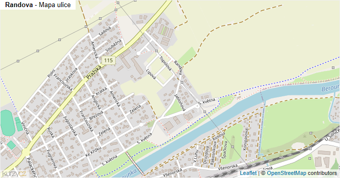 Randova - mapa ulice
