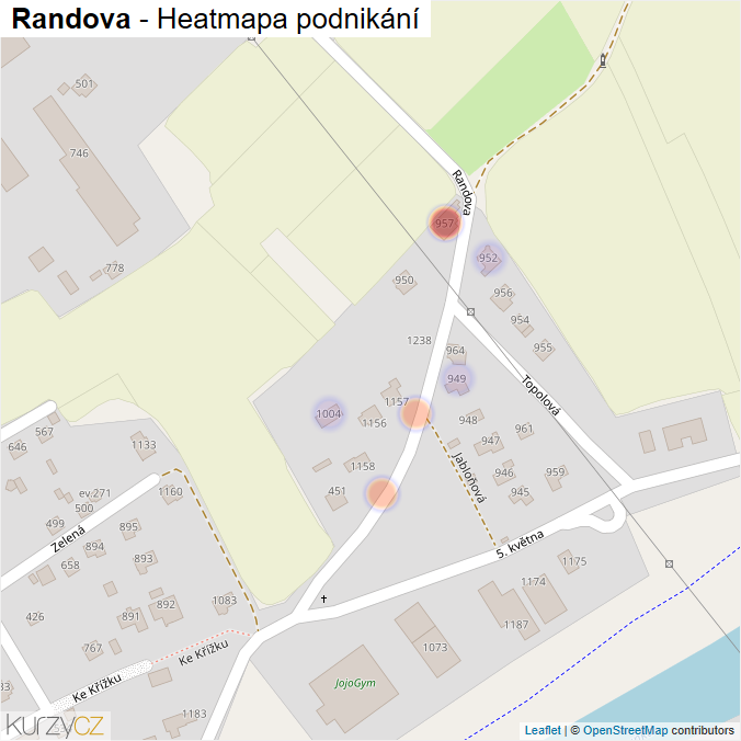Mapa Randova - Firmy v ulici.