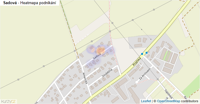 Sadová - mapa podnikání
