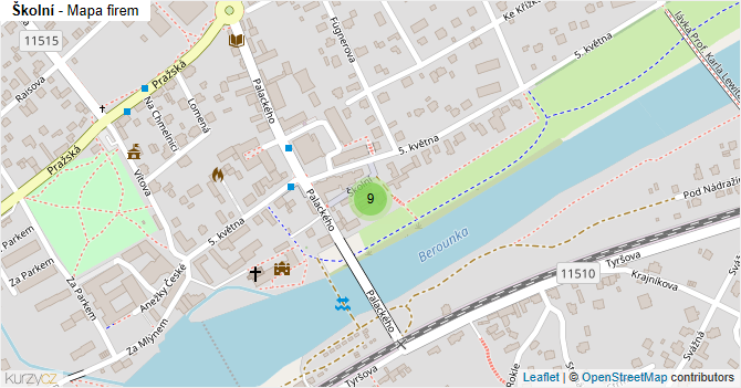 Školní - mapa firem