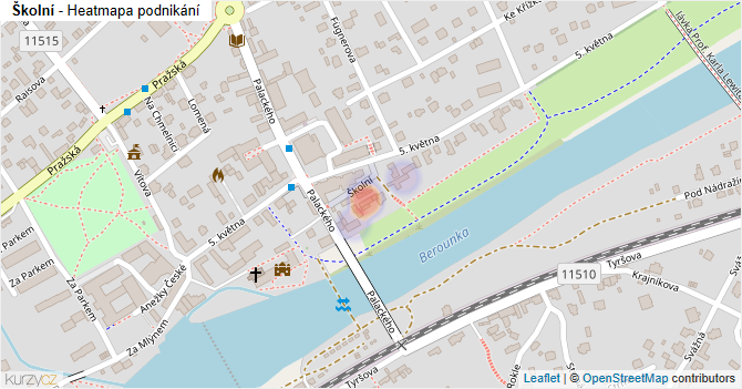 Školní - mapa podnikání