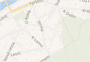 Strmá v obci Dobřichovice - mapa ulice