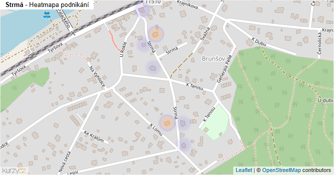 Strmá - mapa podnikání