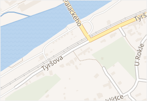 Tyršova v obci Dobřichovice - mapa ulice