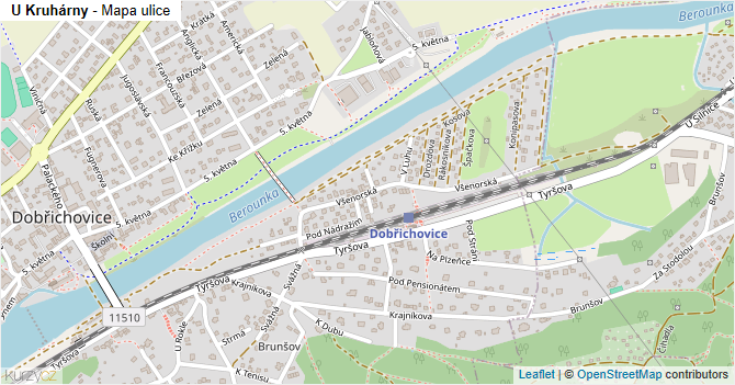 U Kruhárny - mapa ulice