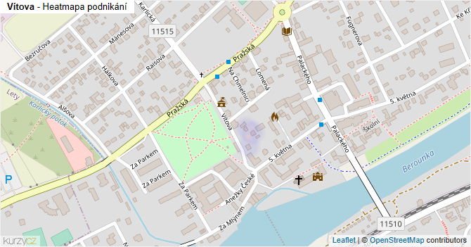 Vítova - mapa podnikání