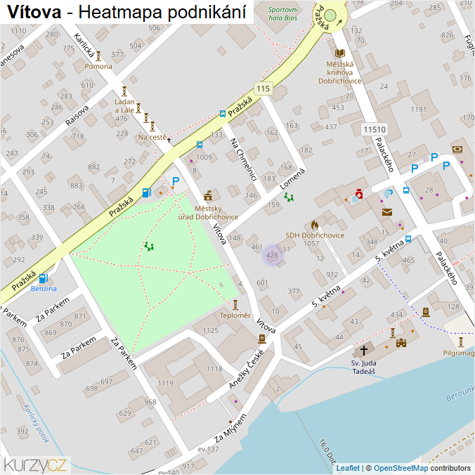Mapa Vítova - Firmy v ulici.