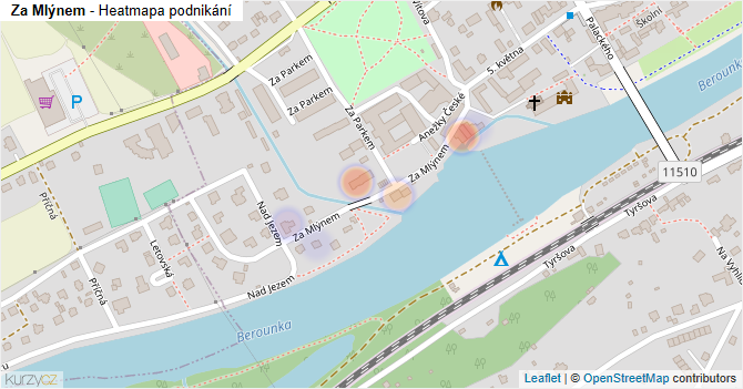 Za Mlýnem - mapa podnikání