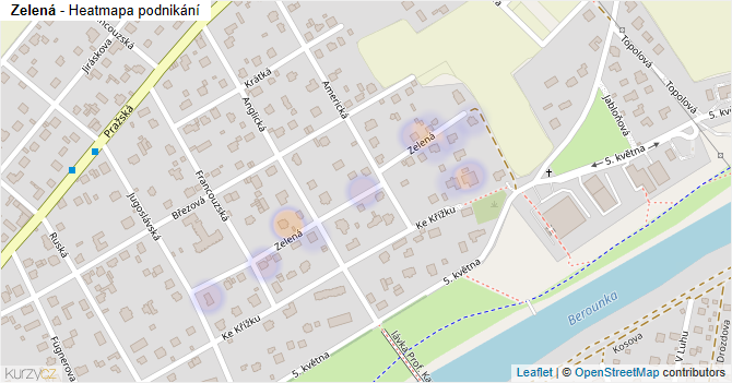 Zelená - mapa podnikání