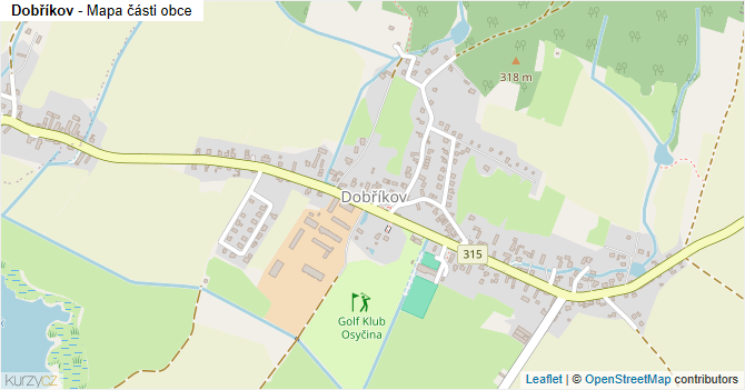 Dobříkov - mapa části obce