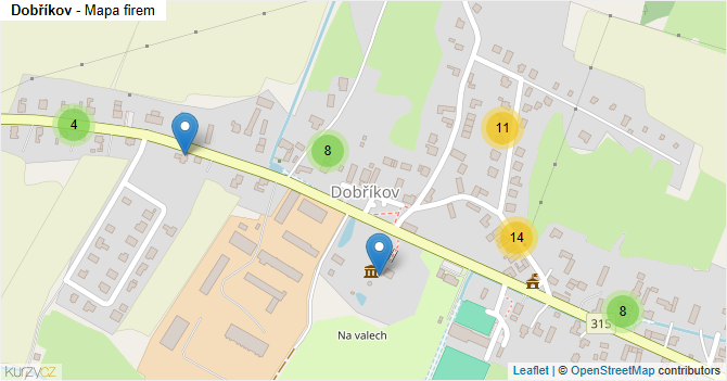 Dobříkov - mapa firem