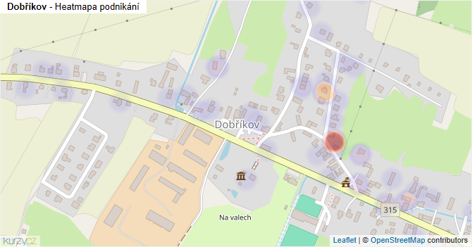 Dobříkov - mapa podnikání