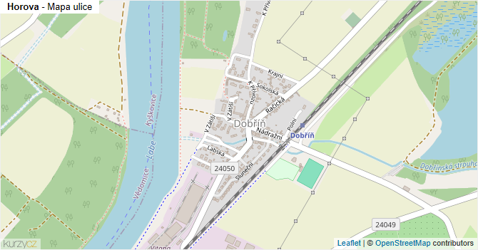 Horova - mapa ulice
