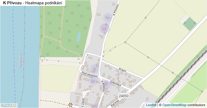 K Přívozu - mapa podnikání