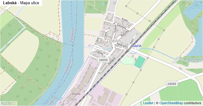 Labská - mapa ulice