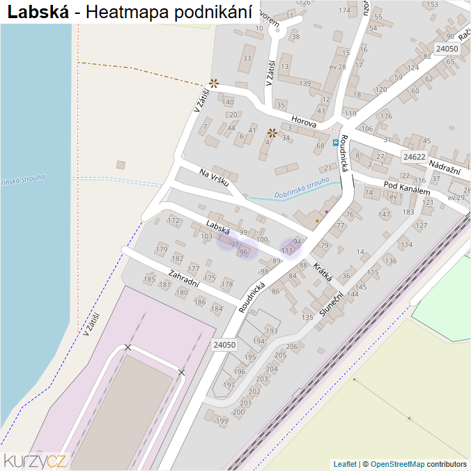 Mapa Labská - Firmy v ulici.