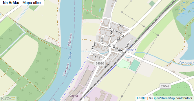 Na Vršku - mapa ulice