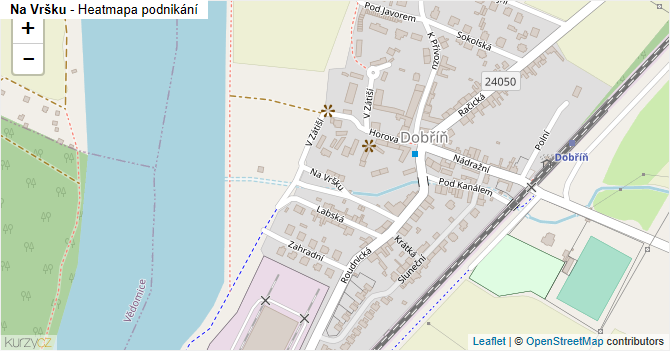 Na Vršku - mapa podnikání