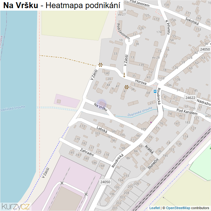 Mapa Na Vršku - Firmy v ulici.