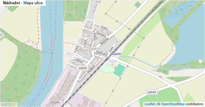 Nádražní - mapa ulice