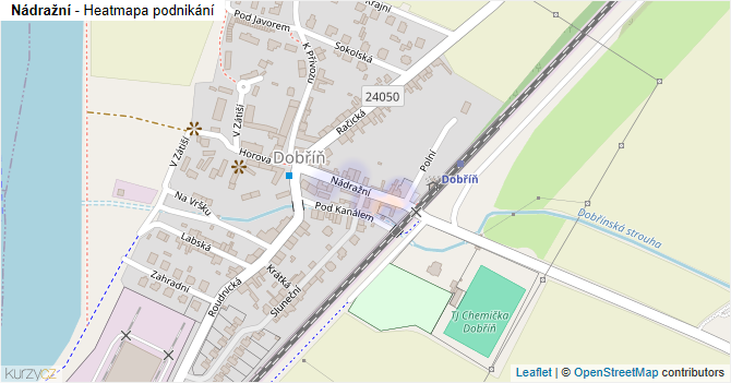 Nádražní - mapa podnikání