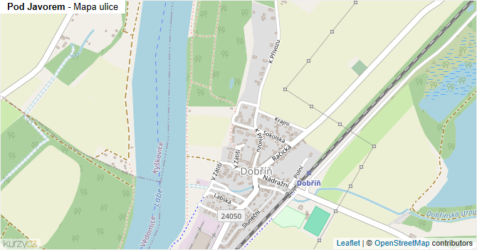 Pod Javorem - mapa ulice