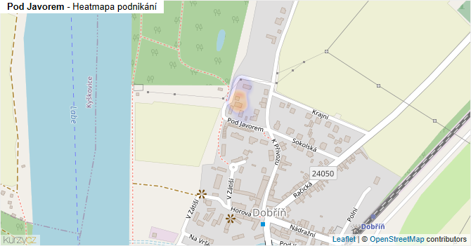 Pod Javorem - mapa podnikání