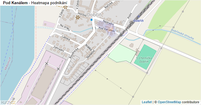 Pod Kanálem - mapa podnikání