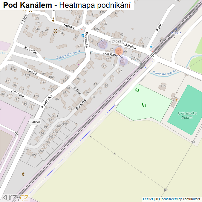 Mapa Pod Kanálem - Firmy v ulici.