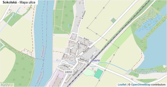 Sokolská - mapa ulice